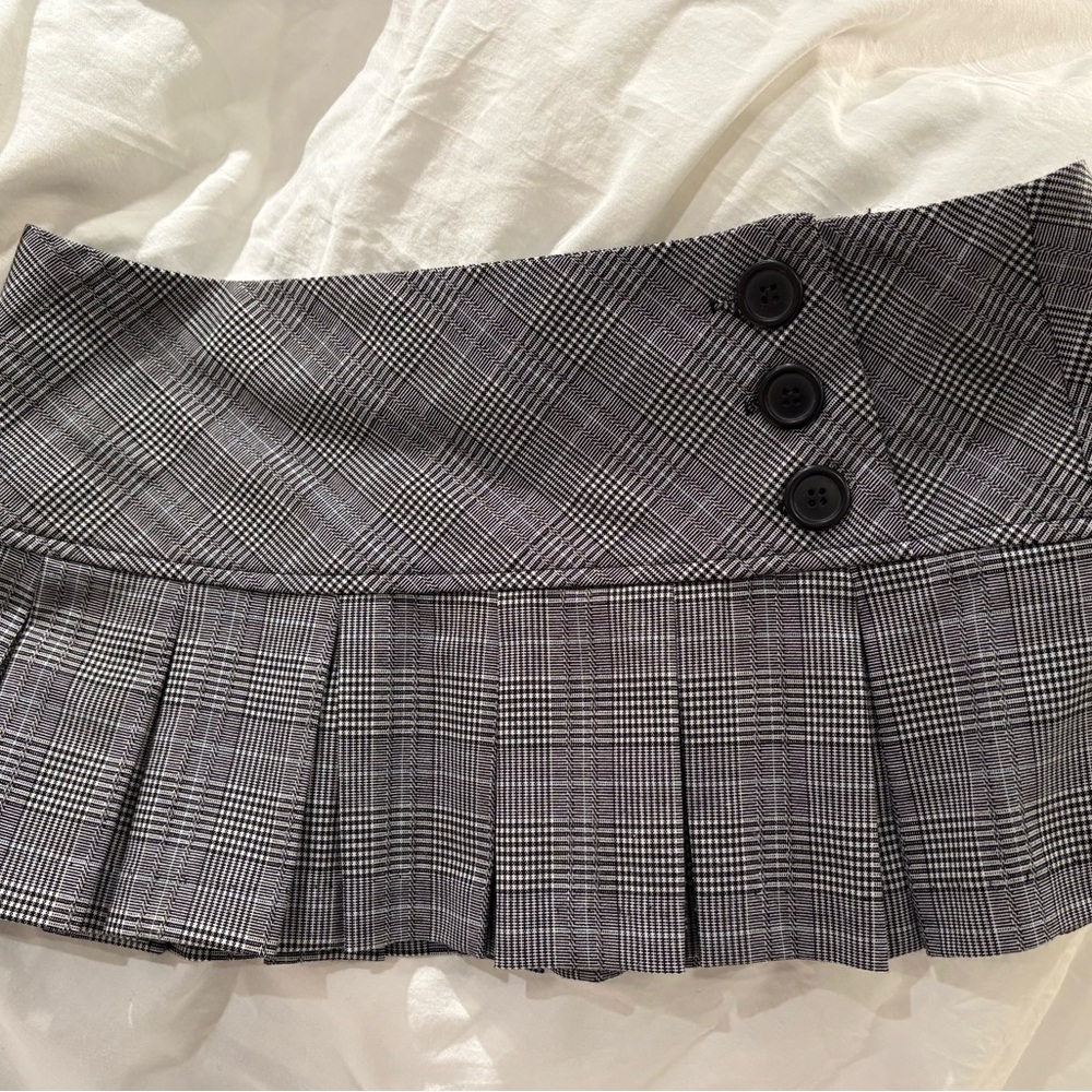 Vintage Charlotte Russe  Pleated Plaid Mini Women's Skirt size Large